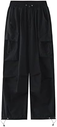 High Waist Women Cargo Pants Plus Size Wide Leg Drawstring