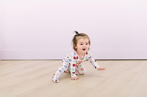 KicKee Print Footie with Zipper 90s Style Ultra Soft Pajamas