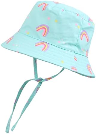 Adjustable Fisherman Hat for Kids Blue Rainbow