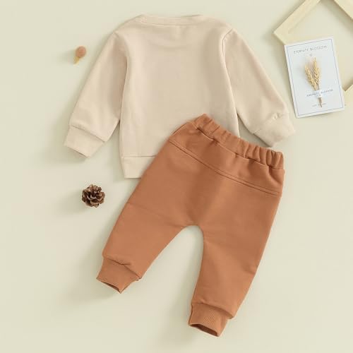 Meiweileya Baby Girl Boy FALL Winter Clothes Set Funny Letters Cozy Sweater Pants