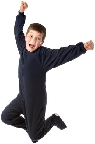 Premium Navy Fleece Onesie Sleepers for Kids