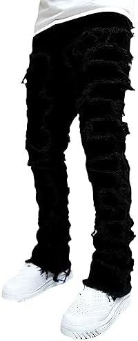 Conshvi Slim Fit Distressed Jeans - Mens