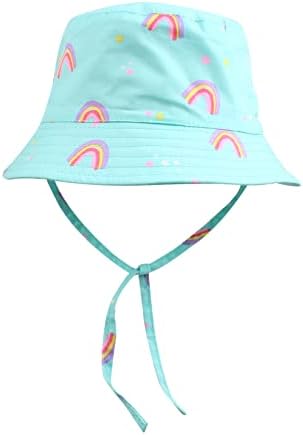 Adjustable Fisherman Hat for Kids Blue Rainbow