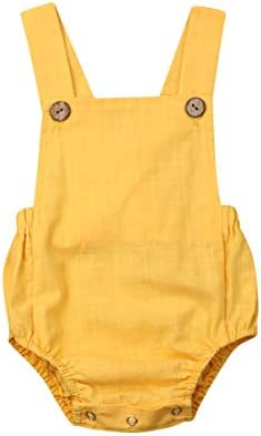 Unisex Solid Color Romper for Babies