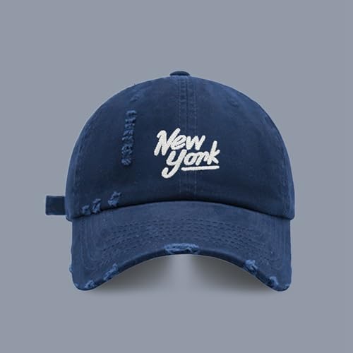 Ripped Embroidered Letter Cap Boys Visor Baseball Hat