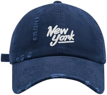 Ripped Embroidered Letter Cap Boys Visor Baseball Hat