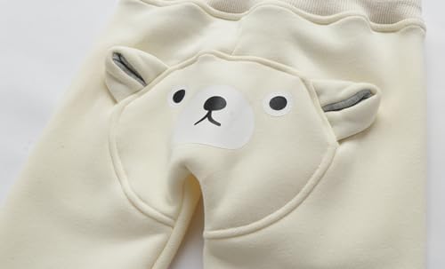 Mud Kingdom Kids Fleece Jogger Pants Winter Bear Soft Cozy