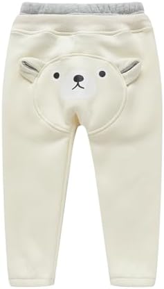 Mud Kingdom Kids Fleece Jogger Pants Winter Bear Soft Cozy