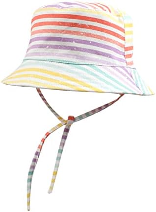 Adjustable Fisherman Hat for Kids Blue Rainbow