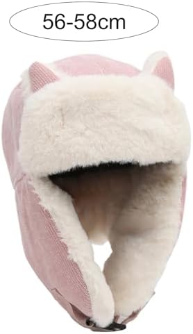 Winter Trapper Hat with Earflaps and Goggles for Men Women