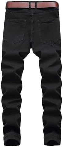 Mens Slim Ripped Skinny Jeans Distressed Design