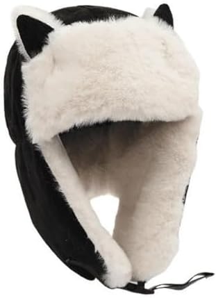 Winter Trapper Hat with Earflaps and Goggles for Men Women