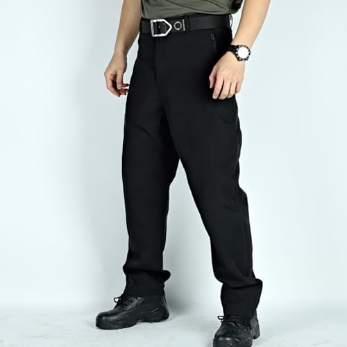 Mens Rip-Stop Cargo Pants Waterproof Multi-Pockets Tactical Workpants