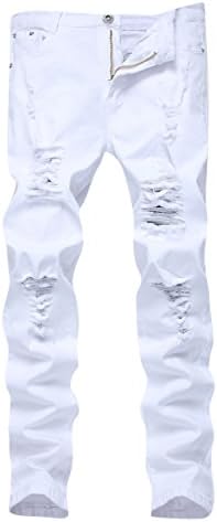 FREDD MARSHALL Mens Slim Ripped Jeans