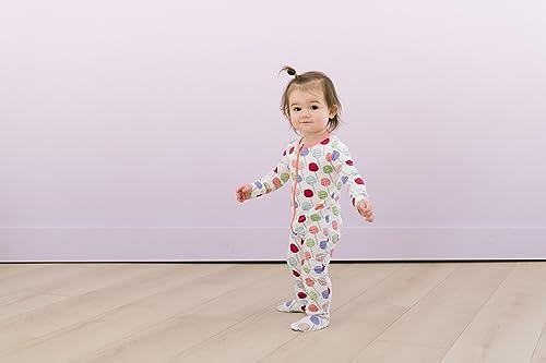 KicKee Print Footie with Zipper 90s Style Ultra Soft Pajamas