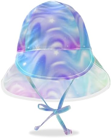 WIFIU Baby Sun Hat for Girls Boys Rainbow Waves 2-4T