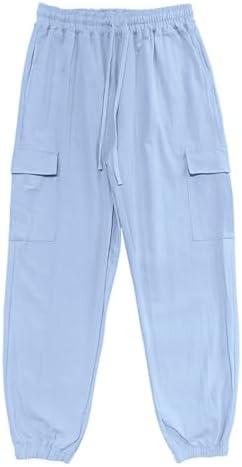 Mens Elastic Waist Cargo Pants