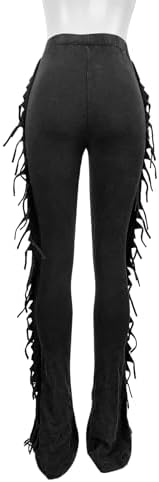 Fringed Cotton Pants Women