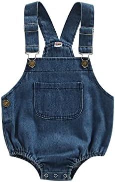 BULINGNA Boys and Girls Denim Romper for Summer