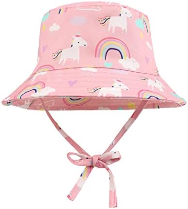 Adjustable Fisherman Hat for Kids Blue Rainbow