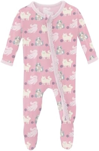 KicKee Ruffle Footie with Zipper