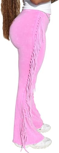 Fringed Cotton Pants Women