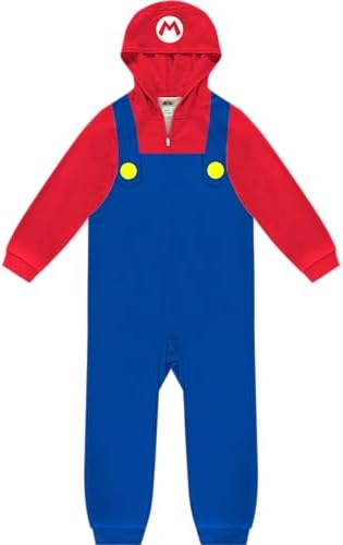 Cool Mario Onesie Pajamas for Boys Sleepwear with Hood Kids ChristmasHalloween Gift