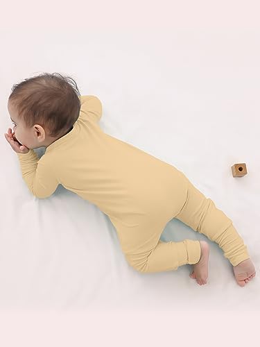 GUISBY Rayon Bamboo Footless Pajamas for Baby Girls