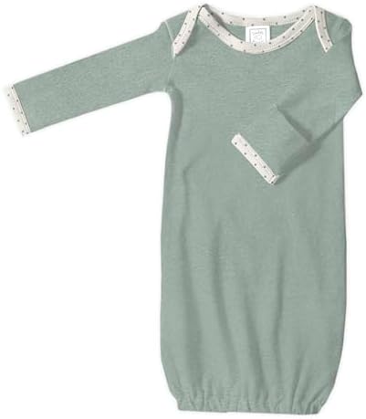 SwaddleDesigns Soft Cotton Baby Gown for Newborn 0-3 Months
