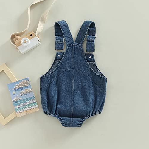 BULINGNA Boys and Girls Denim Romper for Summer