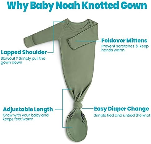 Baby Noah Knotted Gown Newborn Baby Set