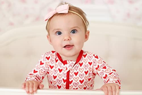 Perfect Valentines Day Footies for Baby - Soft Stretchy and Cozy