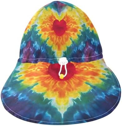 Emelivor Tie Dye Heart Baby Sun Hat 50 UPF Protection