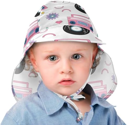 Retro Music Records Audio Tapes Baby Girls Hats Caps