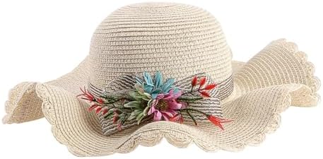 LIFKOME Boys and Girls Straw Hat Soft Breathable UV-Protective