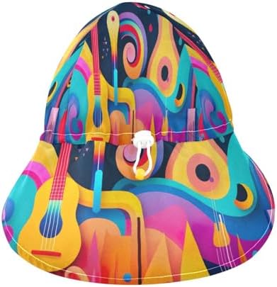 Emelivor Music Guitar Baby Sun Hat UPF 50 Wide Brim