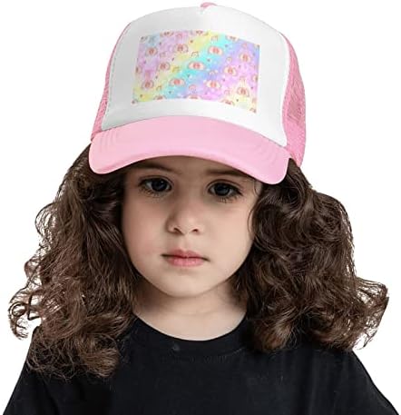 Stylish Adjustable Baseball Hat for Kids Ages 4-10 Pink Elephant Design