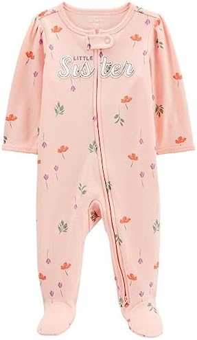 Carters Girls 1-Piece 100 Snug Fit Footie Sleeper PJs