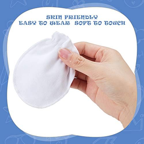 Syhood 16 Pairs Newborn Baby Mittens No Scratch Gloves 0-6 Months