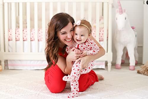 Perfect Valentines Day Footies for Baby - Soft Stretchy and Cozy