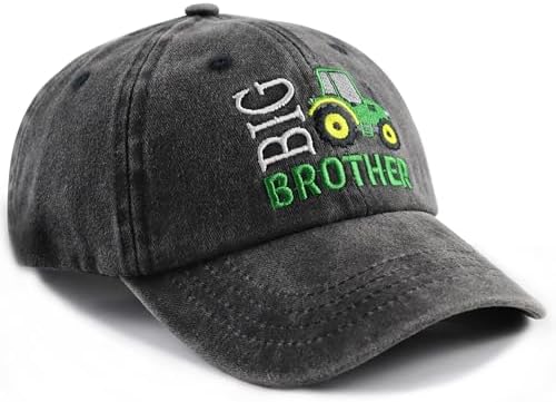 Cheerful Excavator Baseball Hats for Boys - Big Brother Gifts