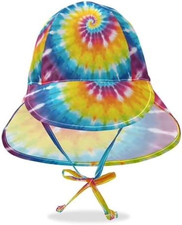 Emelivor Multicoloured Spiral Tie Dye Sun Hat for Kids