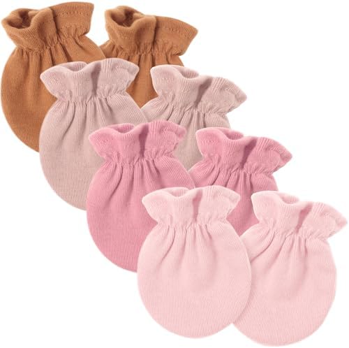 DRESHOW Organic Cotton No Scratch mittens for Babies