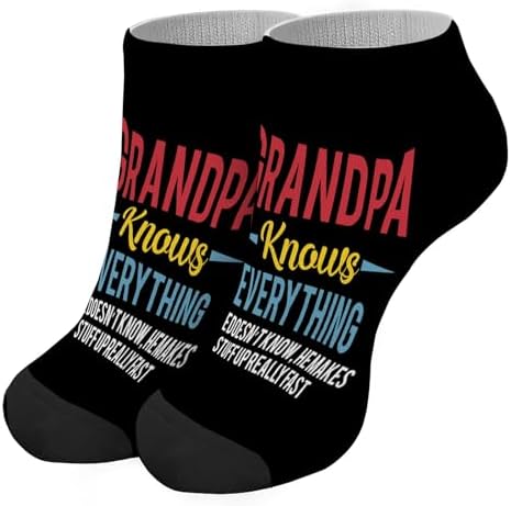 Ankle Socks For Drawing Lots Grandpa Knows Everything