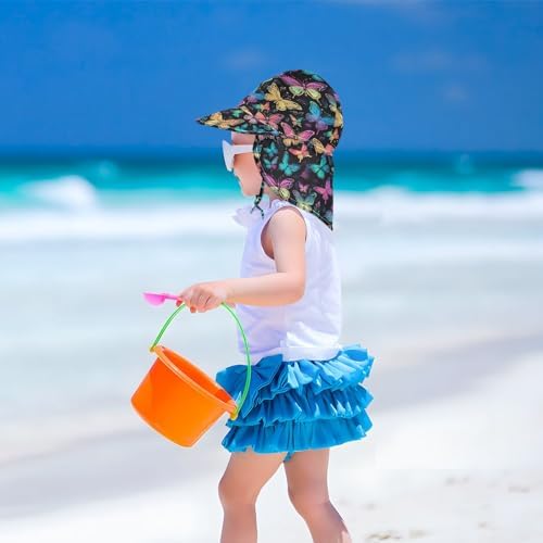 Emelivor Baby Rainbow Sunhat 50 UPF Adjustable for Treasure Buckle