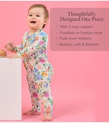 EASWEET Bamboo Viscose Pajamas for Baby Girls Soft Stretchy and Adorable