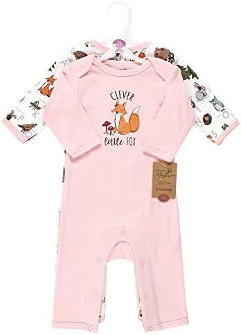 Touched by Nature Baby Girls Organic Cotton Coveralls