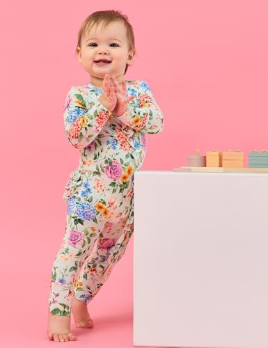 EASWEET Bamboo Viscose Pajamas for Baby Girls Soft Stretchy and Adorable
