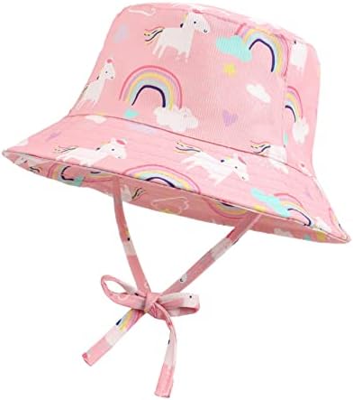 Adjustable Fisherman Hat for Kids Blue Rainbow