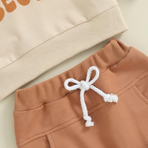 Meiweileya Baby Girl Boy FALL Winter Clothes Set Funny Letters Cozy Sweater Pants